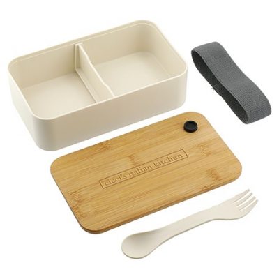 Pla Bento Box With Cutting Board Lid