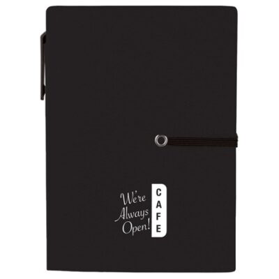 4" X 5.5" Stretch Notebook With Pen