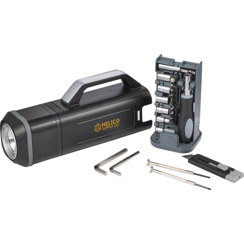 Tool Set With Rechargeable LED Flashlight - 3