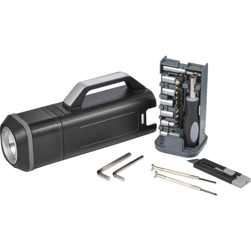 Tool Set With Rechargeable LED Flashlight - 5