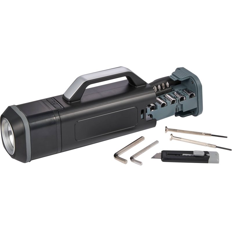 Tool Set With Rechargeable LED Flashlight - 9