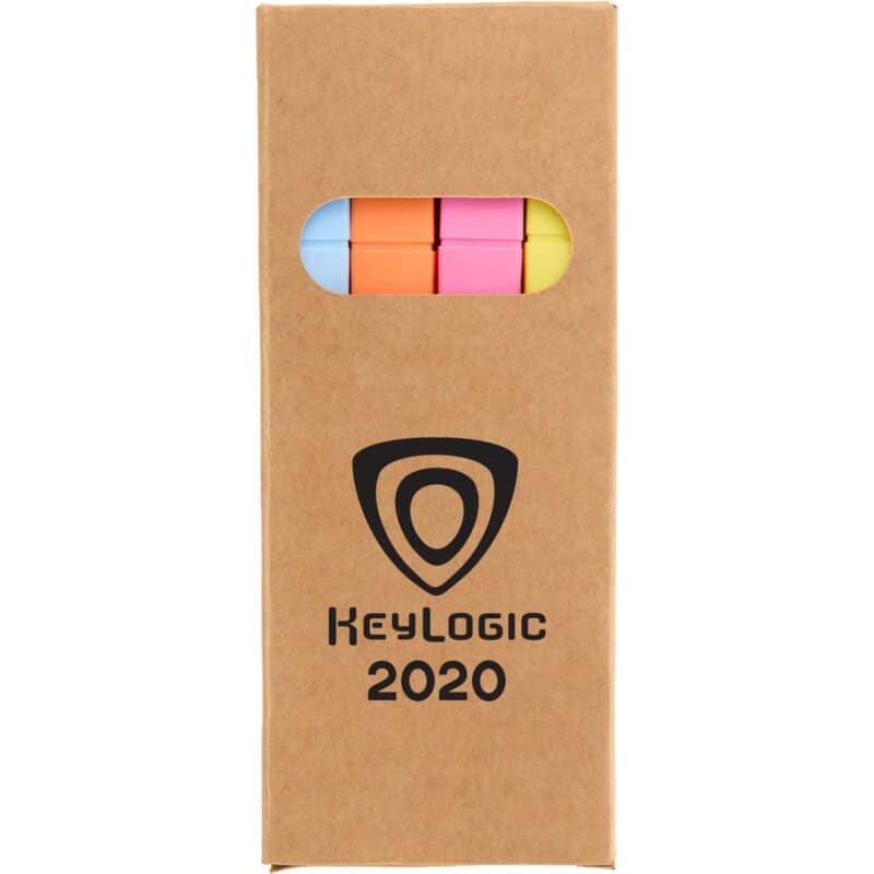 4-Piece Square Recycled Highlighter Set - 2