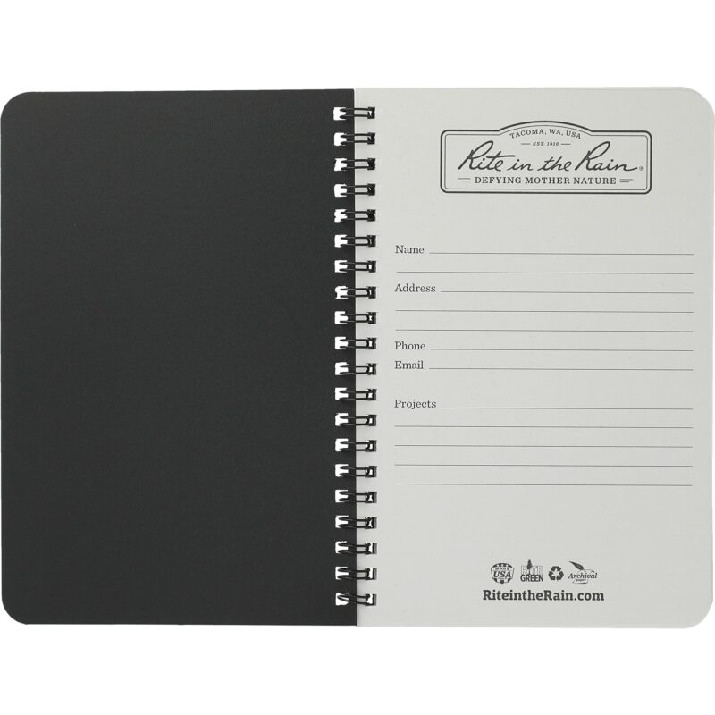 4.6'' x 7'' Rite in the Rain Side Spiral Notebook - 9