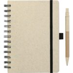 5'' x 7'' FSC® Mix Wheat Straw Notebook with Pen - 1