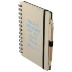 5'' x 7'' FSC® Mix Wheat Straw Notebook with Pen - 2