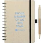 5'' x 7'' FSC® Mix Wheat Straw Notebook with Pen - 4