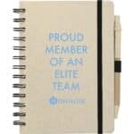 5'' x 7'' FSC® Mix Wheat Straw Notebook with Pen - 5