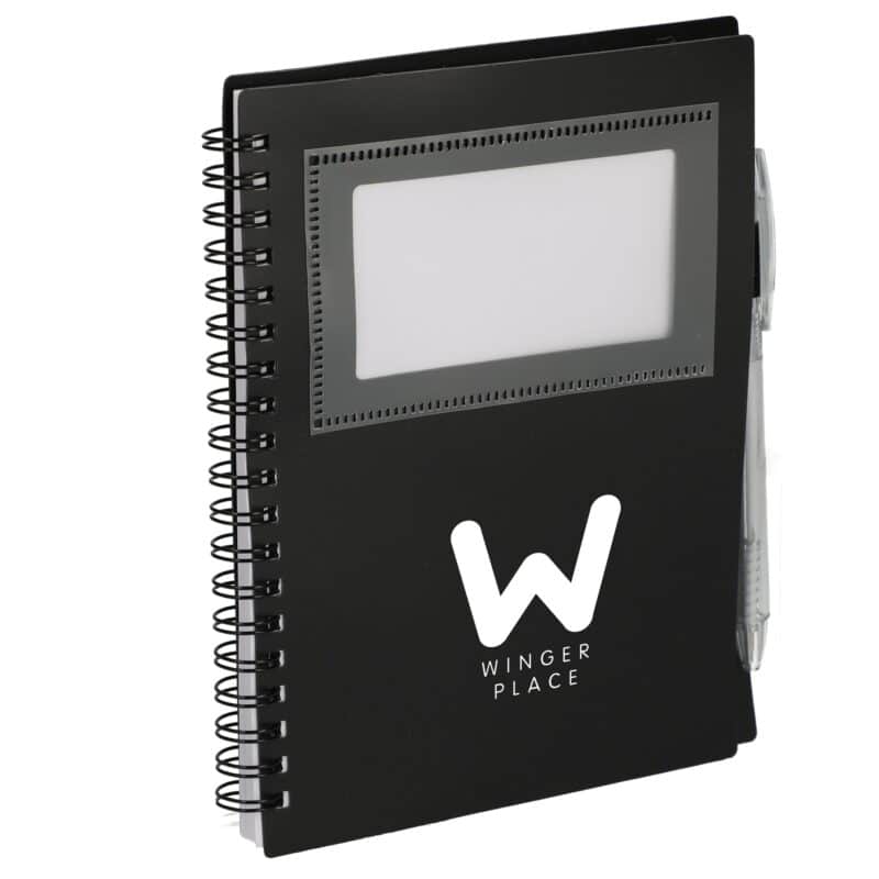 5'' x 7'' FSC® Recycled Star Spiral Notebook with Pen - 4