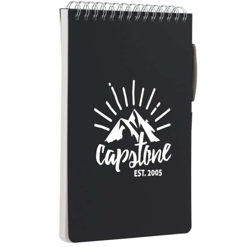5'' x 7'' Mineral Stone Field Reporter Notebook with Pen - 3