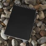 5'' x 7'' Mineral Stone Field Reporter Notebook with Pen - 8