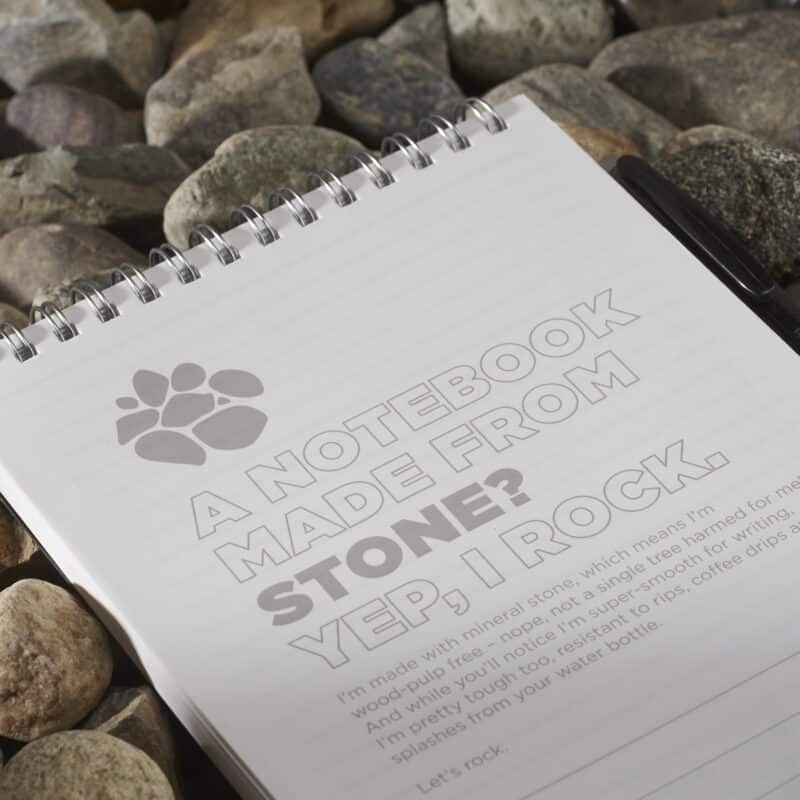 5'' x 7'' Mineral Stone Field Reporter Notebook with Pen - 9