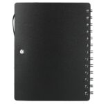 5'' x 7'' Recycled Dual Pocket Spiral Notebook w Pen - 3