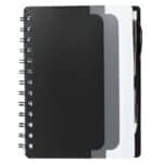 5'' x 7'' Recycled Dual Pocket Spiral Notebook w Pen - 4