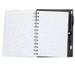 5'' x 7'' Recycled Dual Pocket Spiral Notebook w Pen - 5