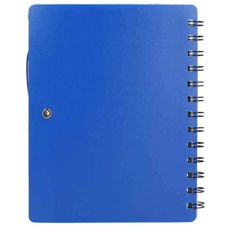 5'' x 7'' Recycled Dual Pocket Spiral Notebook w Pen - 7