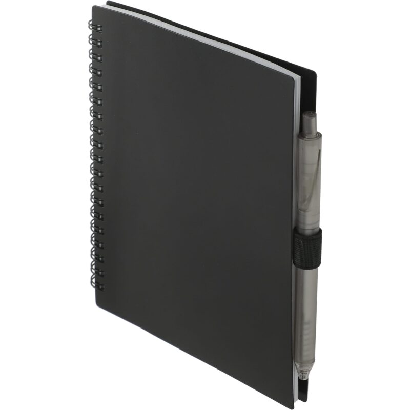 5.5'' x 7'' FSC® Recycled Spiral Notebook w/ rPET Pen - 5
