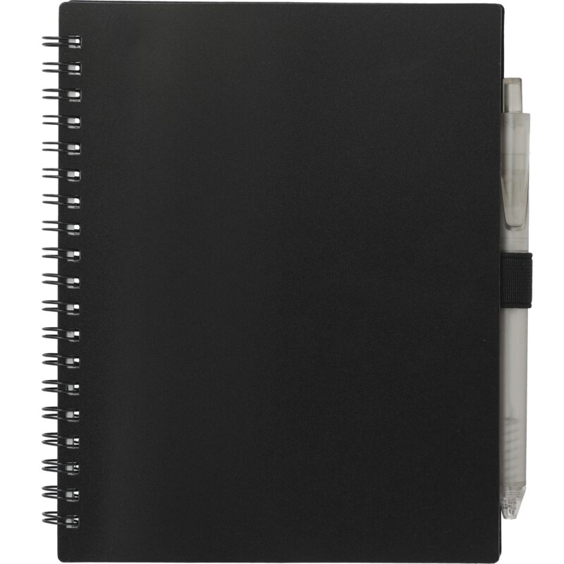 5.5'' x 7'' FSC® Recycled Spiral Notebook w/ rPET Pen - 7