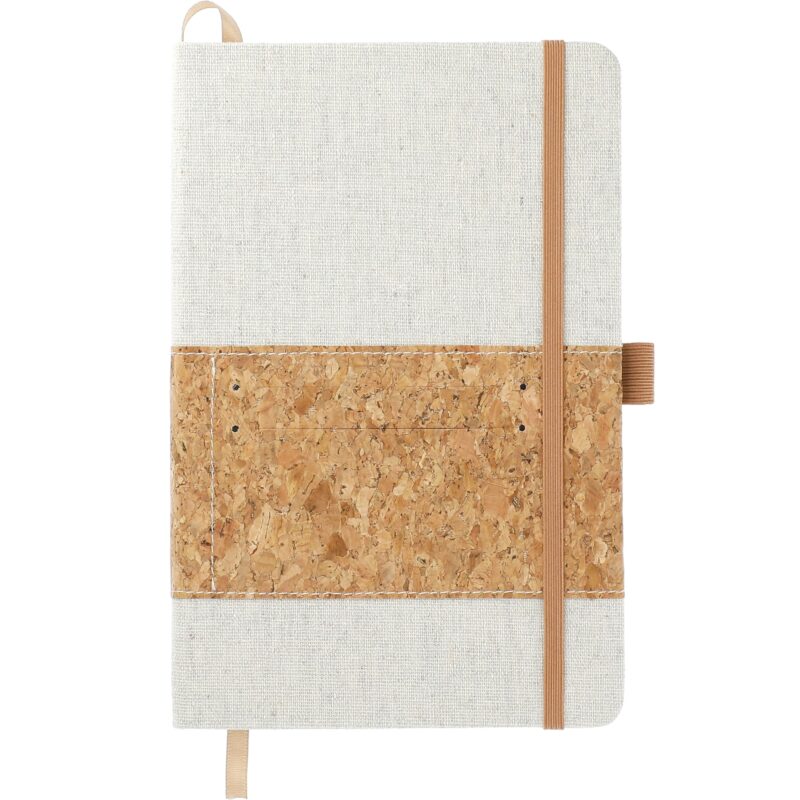 5.5'' x 8.5'' FSC® Mix Recycled Cotton Cork Notebook - 8