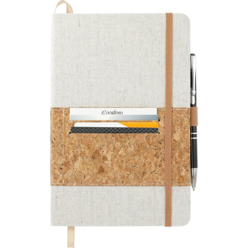 5.5'' x 8.5'' FSC® Mix Recycled Cotton Cork Notebook - 9