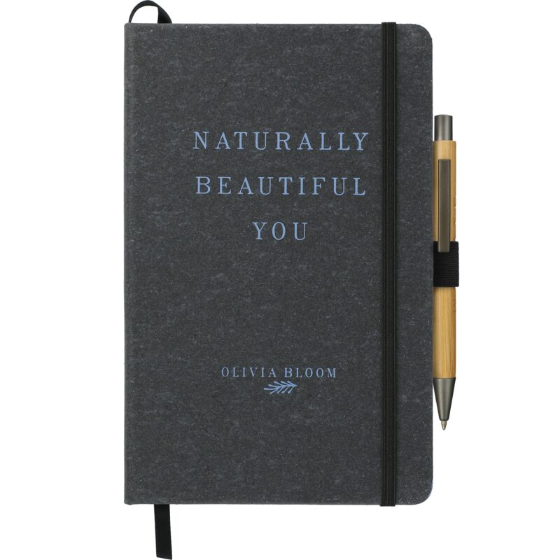 5.5'' x 8.5'' FSC® Mix Recycled Leather Bound Journal - 5