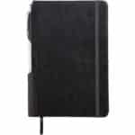 6'' x 8.5'' FSC® Mix Viola Bound Notebook with Pen - 1