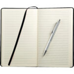 6'' x 8.5'' FSC® Mix Viola Bound Notebook with Pen - 4