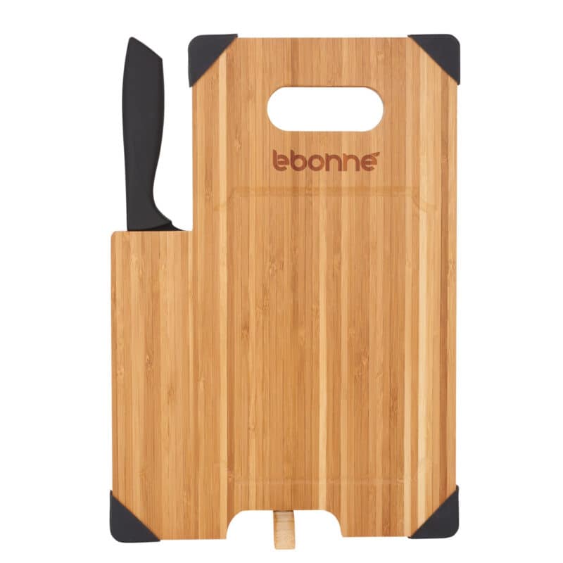 Bamboo Cutting Board with Knife - 2