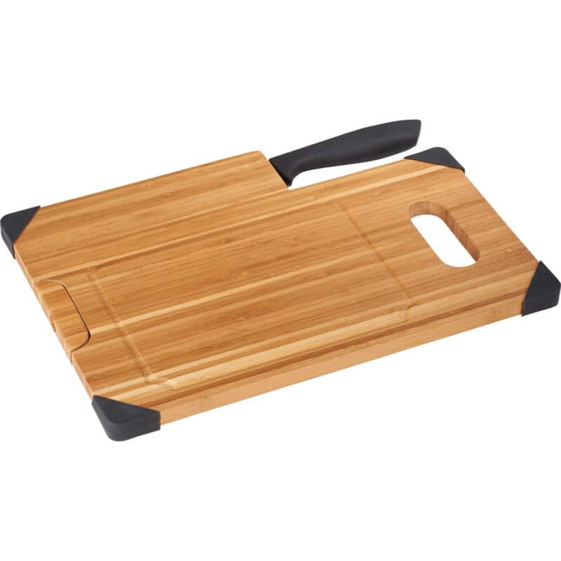 Bamboo Cutting Board with Knife - 4