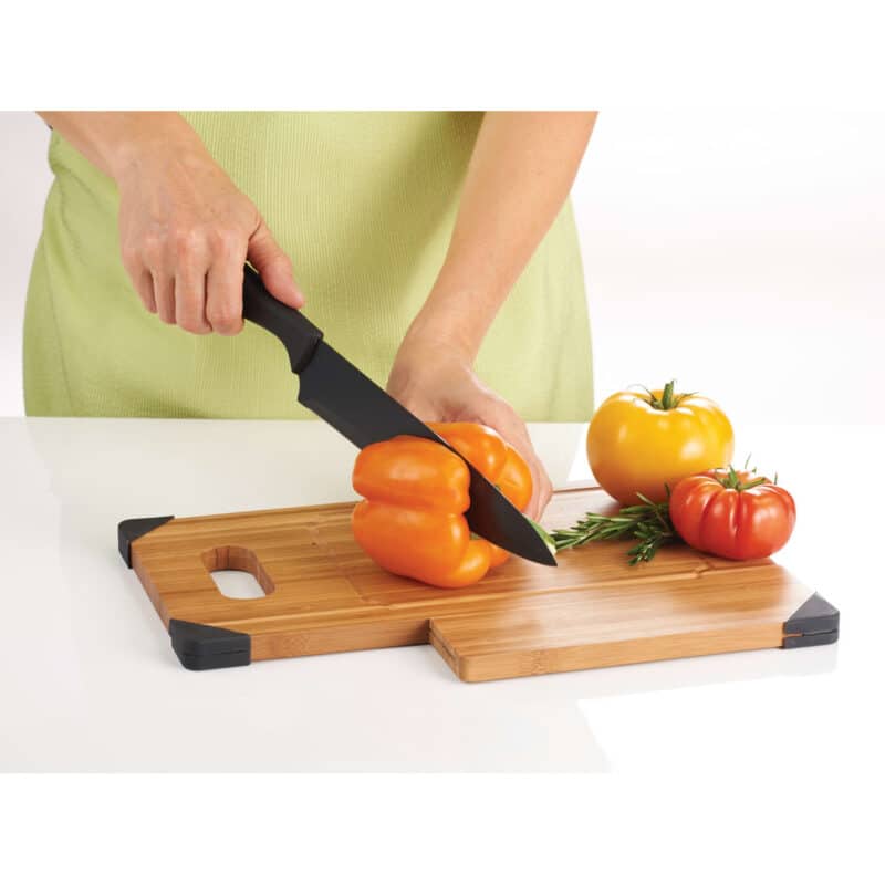 Bamboo Cutting Board with Knife - 6