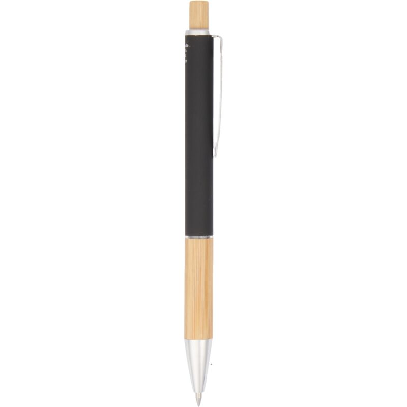 Bamboo and Recycled Aluminum Soft Touch Ballpoint - 1
