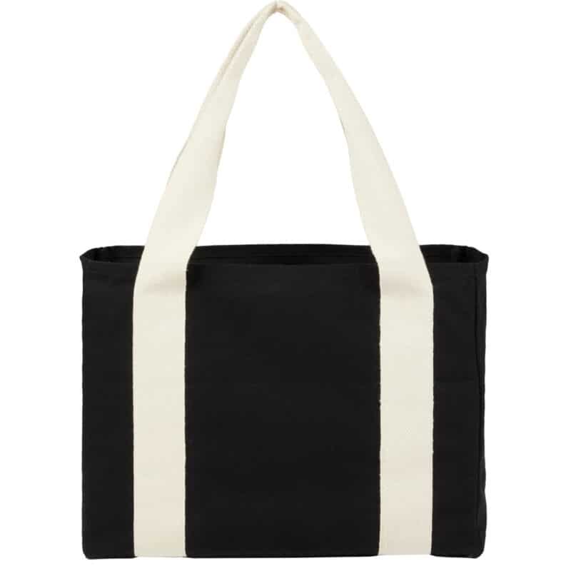 Black Cotton Tote w/ Cotton Handles - 1