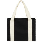 Black Cotton Tote w/ Cotton Handles - 6