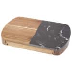Black Marble Cheese Board Set with Knives - 3