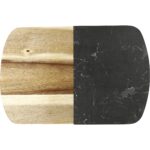 Black Marble Cheese Board Set with Knives - 9