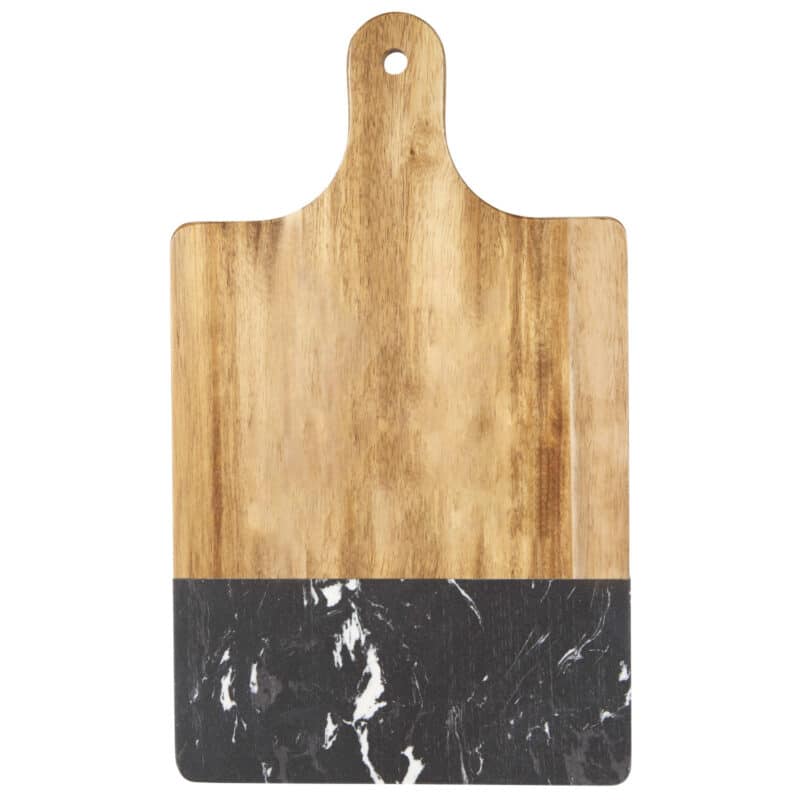 Black Marble and Wood Cutting Board - 1
