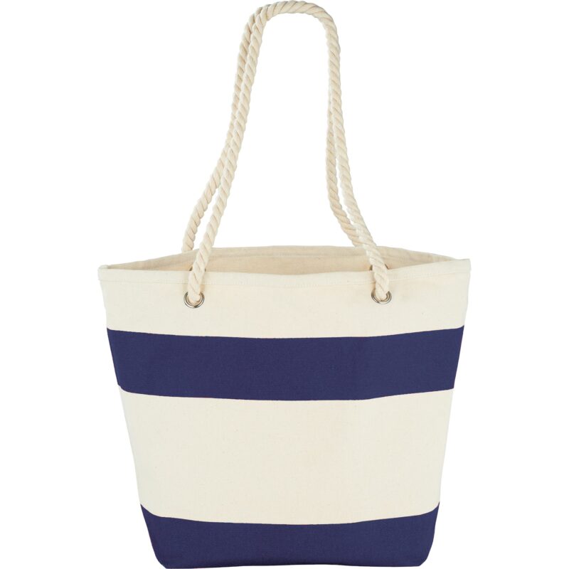 Capri Stripes 12oz Cotton Canvas Shopper Tote - 1