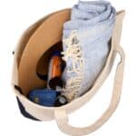 Color Accent Zippered Cotton Tote - 8