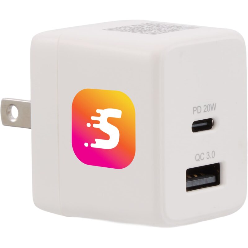 ETL Listed 20W Dual USB-A and C Wall Charger - 2