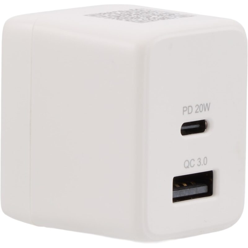 ETL Listed 20W Dual USB-A and C Wall Charger - 5