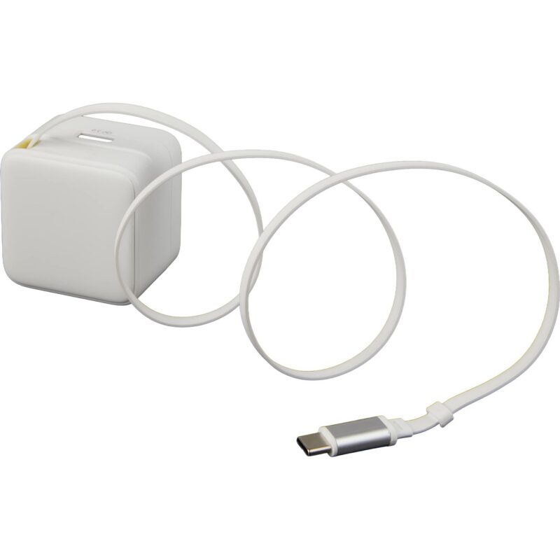 ETL Listed 20W Wall Charger with Retractable Cable - 5