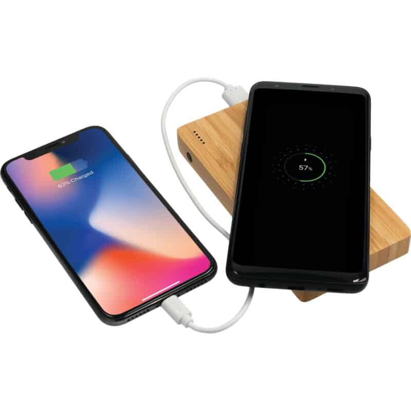 FSC® 100% Bamboo 5000 mAh Wireless Power Bank - 2