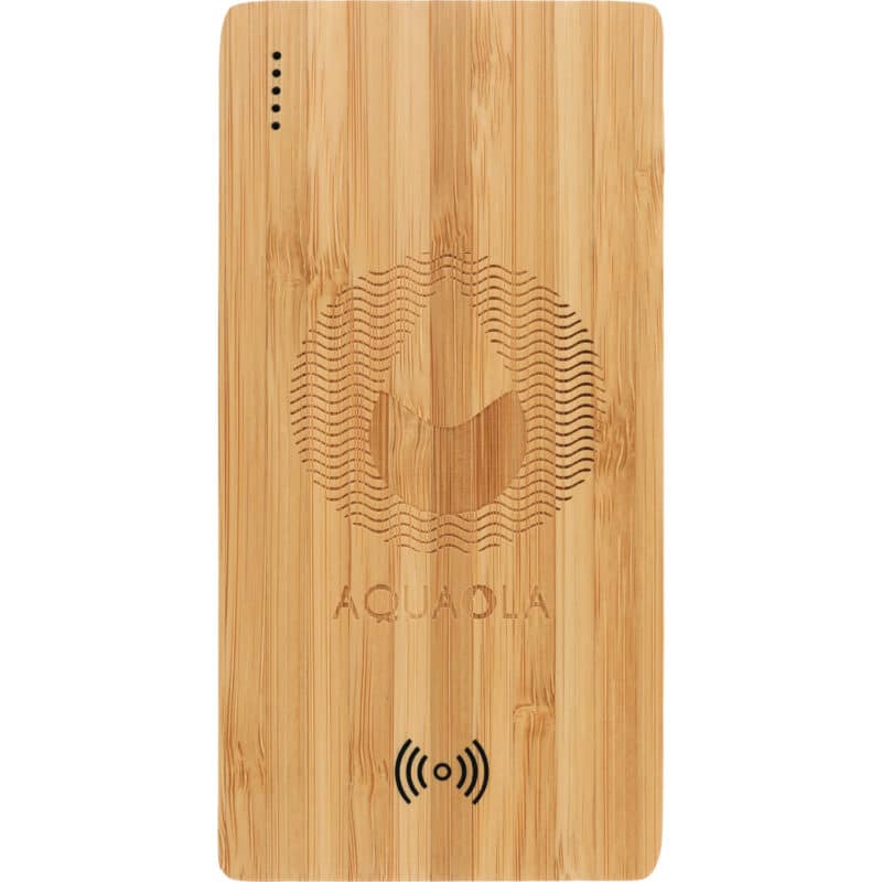 FSC® 100% Bamboo 5000 mAh Wireless Power Bank - 4