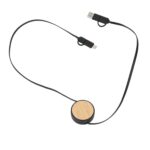 FSC® 100% Bamboo Retractable 5-in-1 Charging Cable - 4