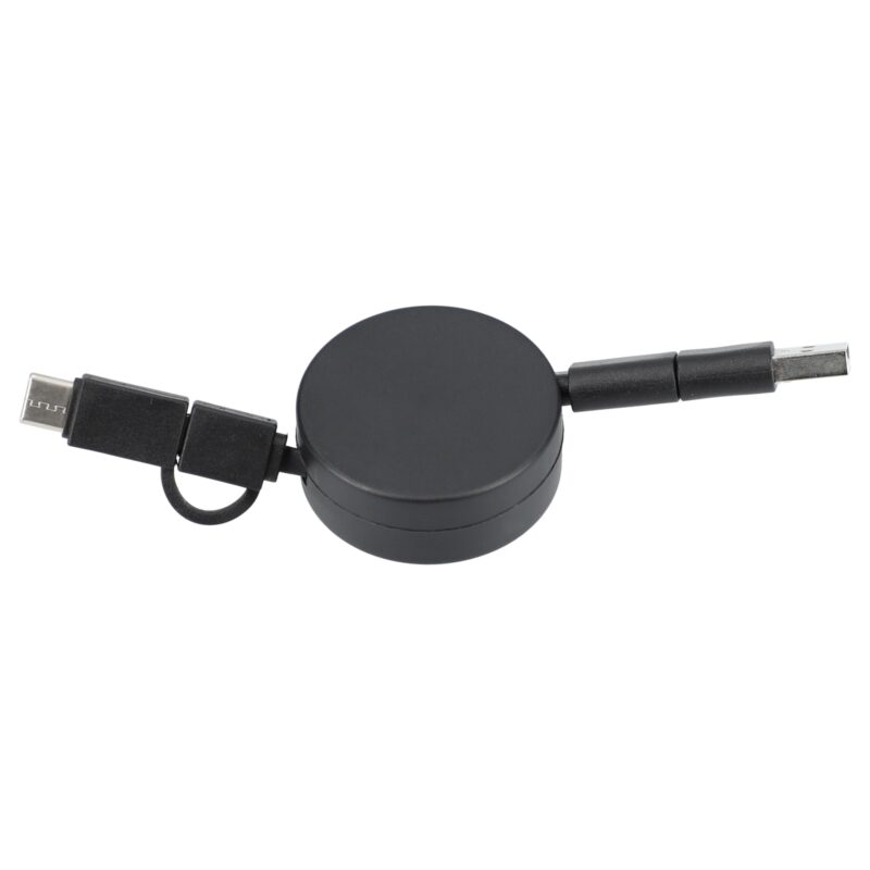 FSC® 100% Bamboo Retractable 5-in-1 Charging Cable - 5