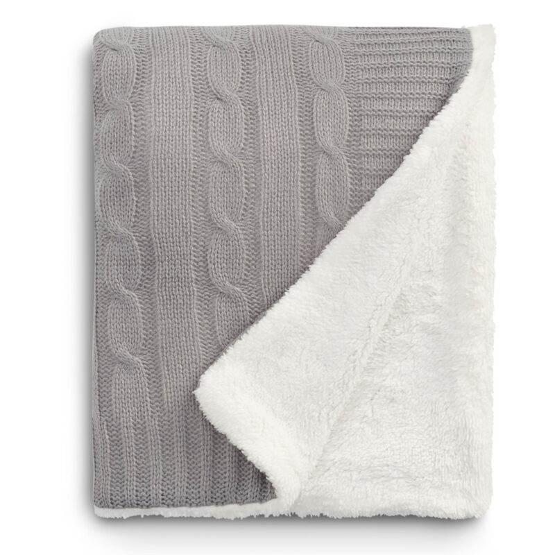 Field & Co.® Cable Knit Sherpa Blanket - 1