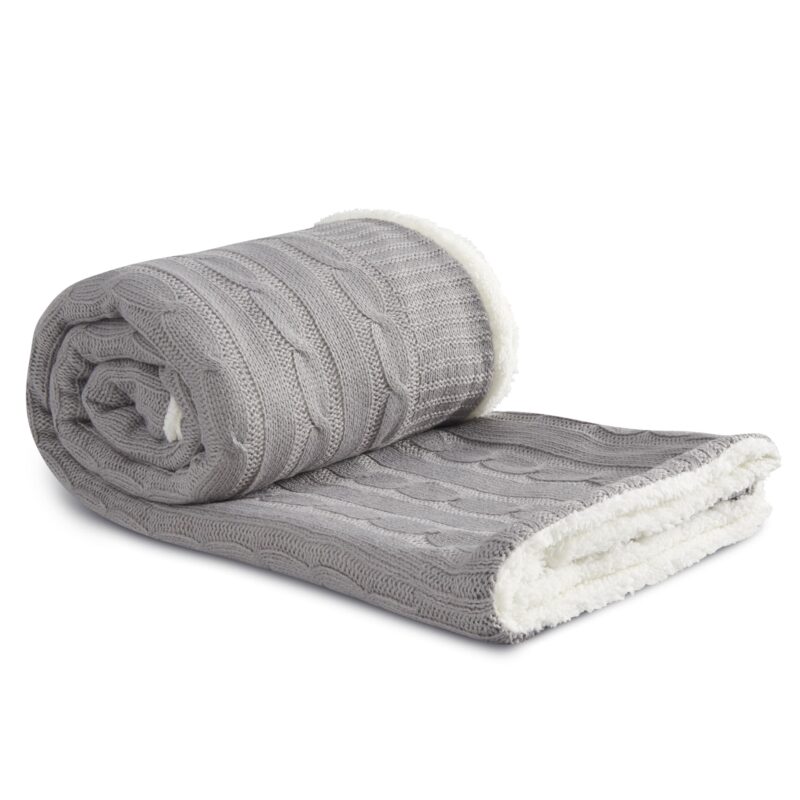 Field & Co.® Cable Knit Sherpa Blanket - 8