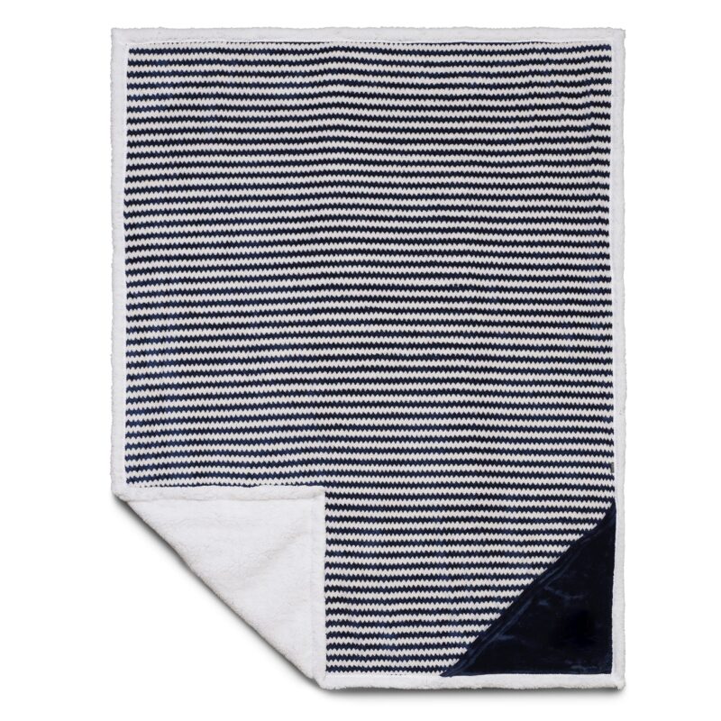Field & Co.® Chevron Striped Sherpa Blanket - 9