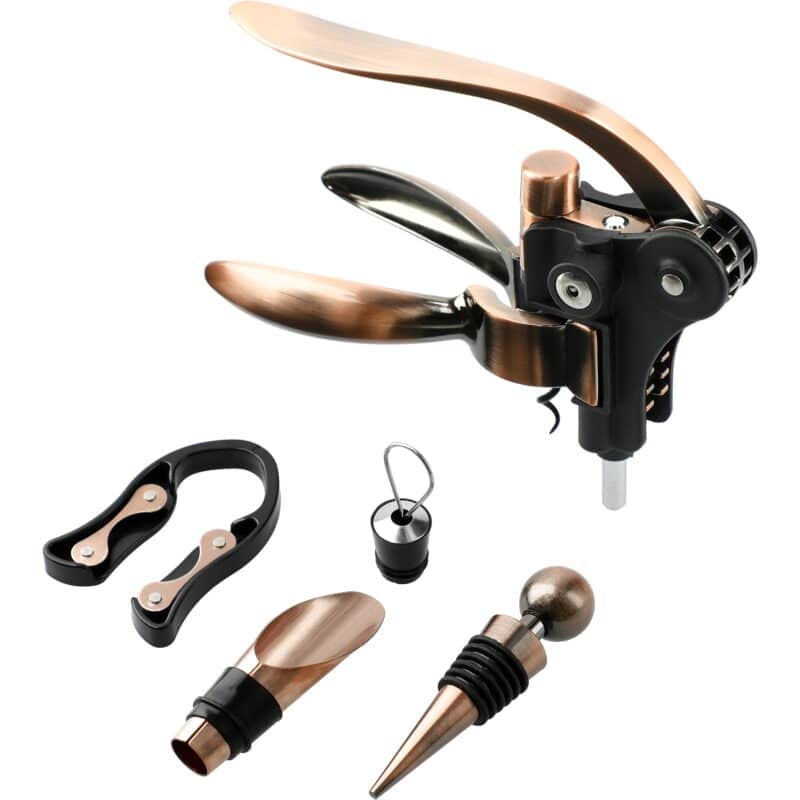 Graze Wood and Metal Wine Set - 9