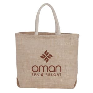 Herringbone Jute Tote