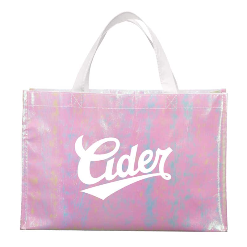 Iridescent Non-Woven Shopper Tote